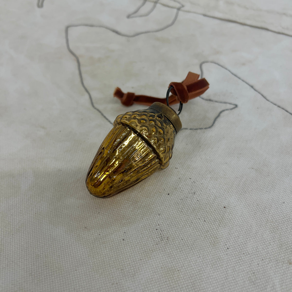 Glass Golden Acorns
