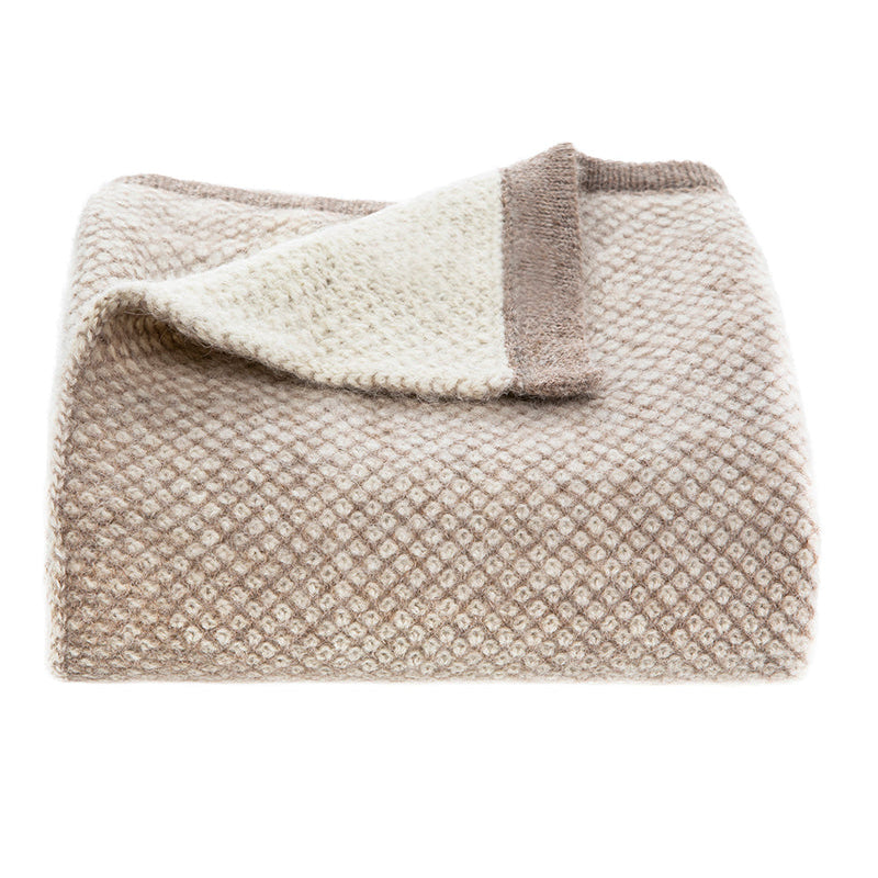 Qori Knitted Throw - Taupe Cream