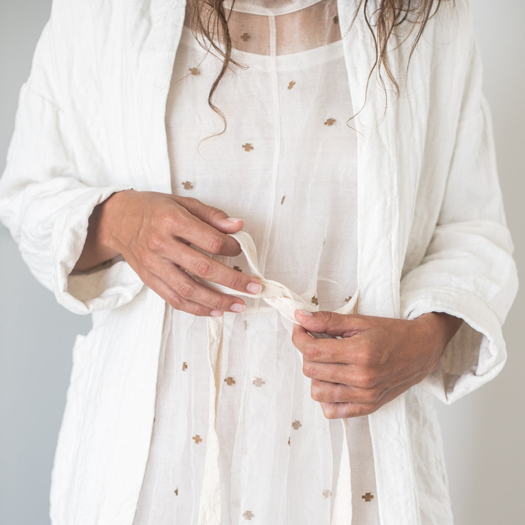 Kimono Coat - Milk by Loom