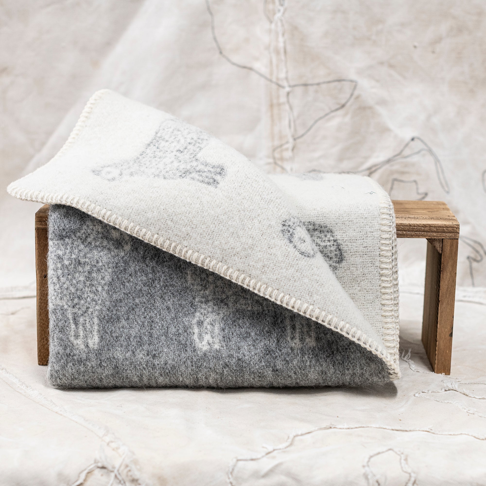 Little Wool Blanket - Sheep Soft Grey