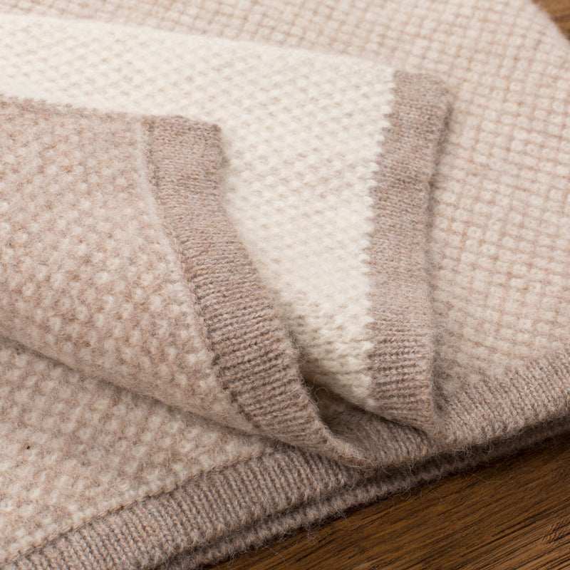 Qori Knitted Throw - Taupe Cream