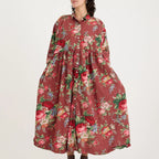 Metta Melbourne Oak Gathered Waist Dress - Sunset Floral