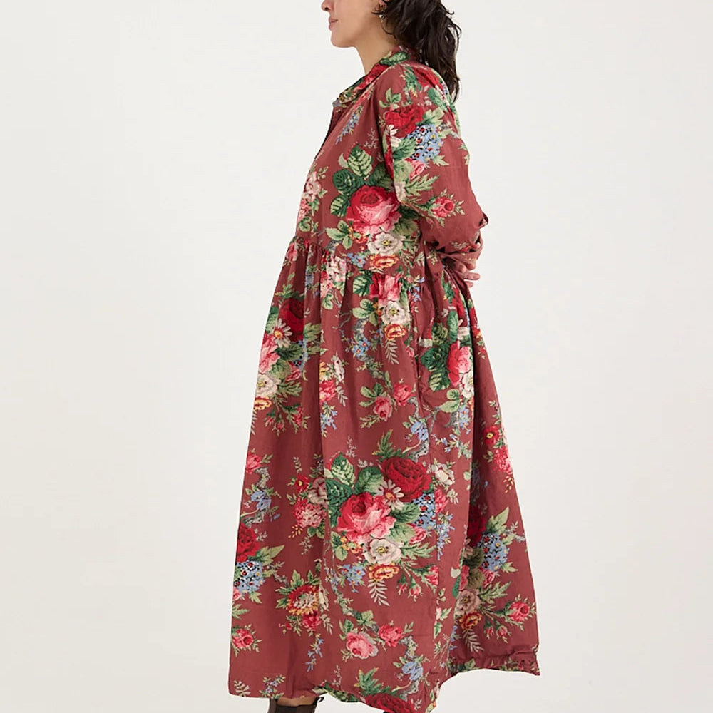 Metta Melbourne Oak Gathered Waist Dress - Sunset Floral