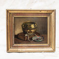 Antique European Painting Pearls and Porcelain