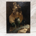 Antique European Painting Still Life in Amber