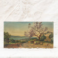 Antique European Painting Summer Lake