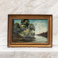 Antique European Painting Verdant Inlet