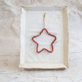 Red Glass Beaded Star