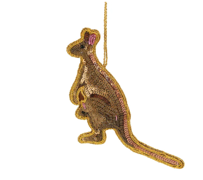 Australian Christmas Sequin Hanging Decoration