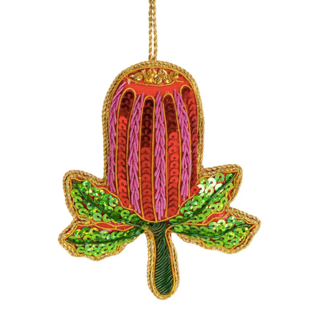 Australian Christmas Sequin Hanging Decoration
