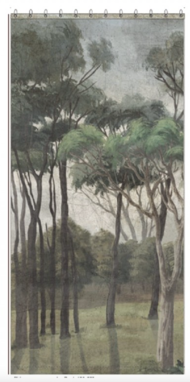 En fil d' Indienne France - Cochin Ananbo Printed Linen Curtain/Panel Wall