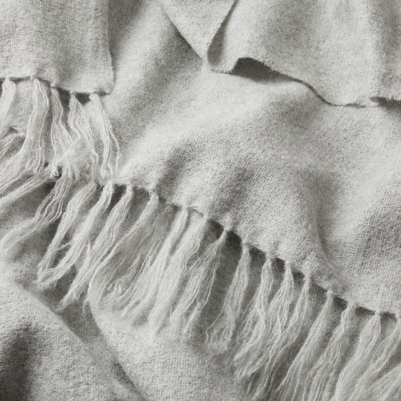 Andes Alpaca Boucle Throw - Ash