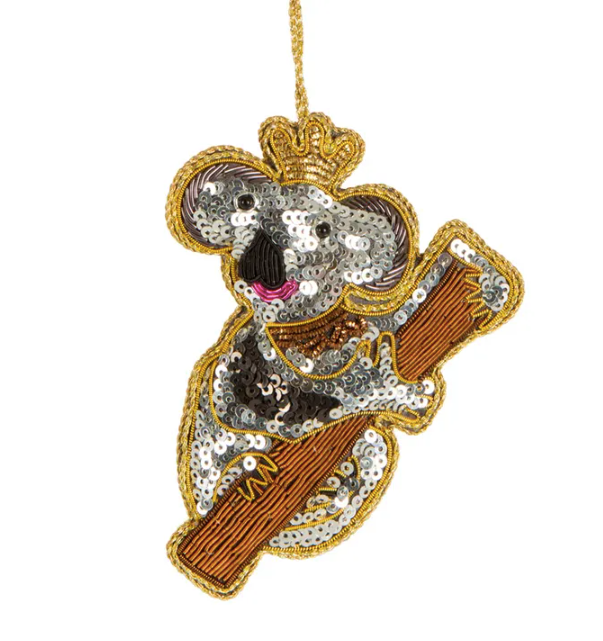 Australian Christmas Sequin Hanging Decoration