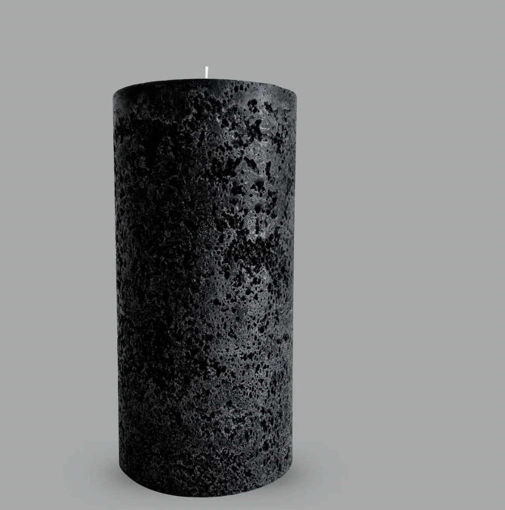 Candles - Black Textured Pillars from Candle Kiosk