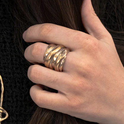 Pesci Che Volano Gomitolo Ring - Bronze