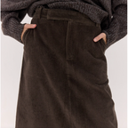 Cloth and Co The Corduroy Tailored Skirt - Banksia
