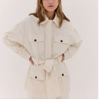 Cloth and Co The Denim Safari Jacket - Natural