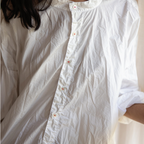 Metta Melbourne Coal Miners Shirt - White Cotton Poplin