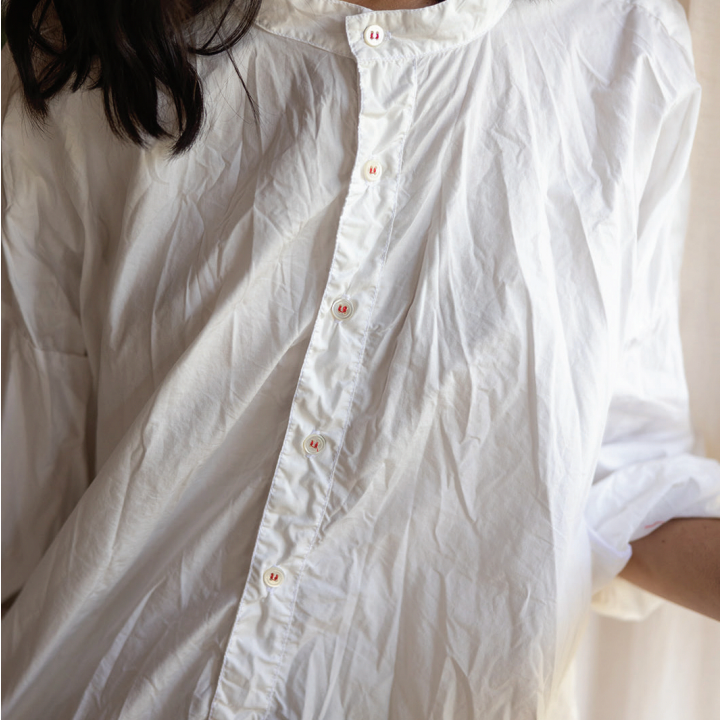 Metta Melbourne Coal Miners Shirt - White Cotton Poplin