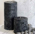 Candles - Black Textured Pillars from Candle Kiosk
