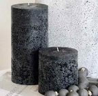 Candles - Black Textured Pillars from Candle Kiosk