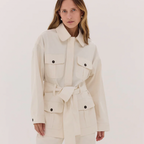 Cloth and Co The Denim Safari Jacket - Natural