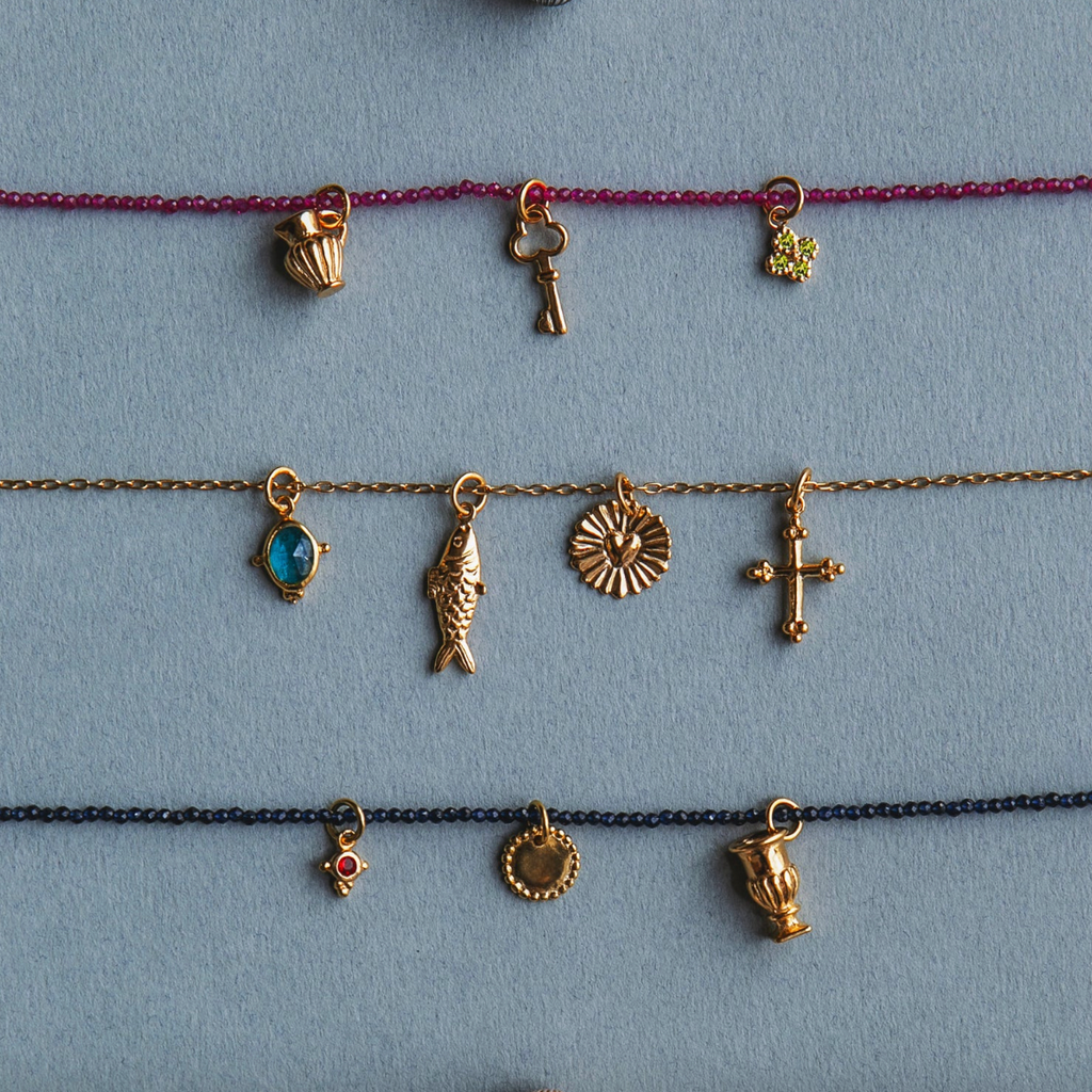 Alix D. Reynis - Talia Silver Gilt and Ruby Pearls Bracelet