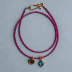 Alix D. Reynis - Talia Silver Gilt and Ruby Pearls Bracelet