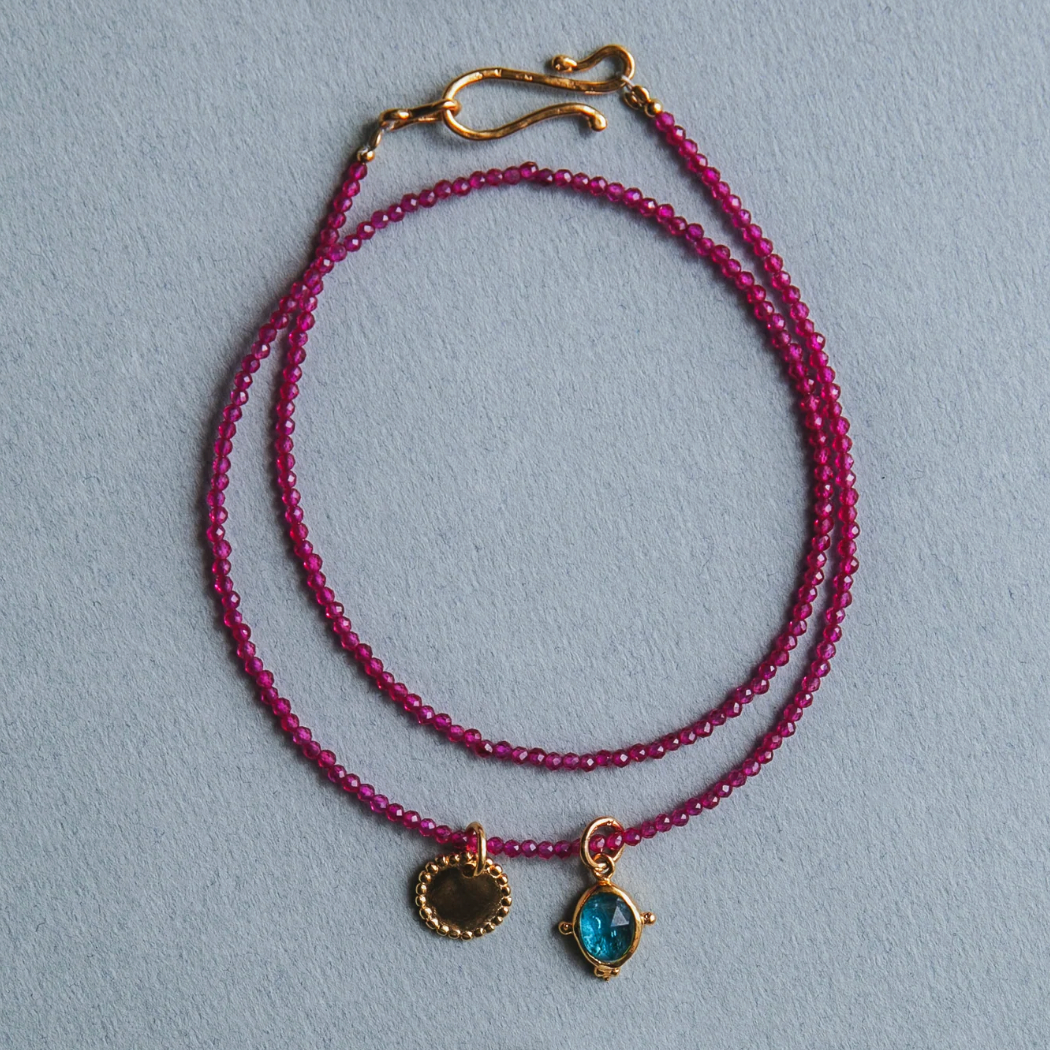 Alix D. Reynis - Talia Silver Gilt and Ruby Pearls Bracelet