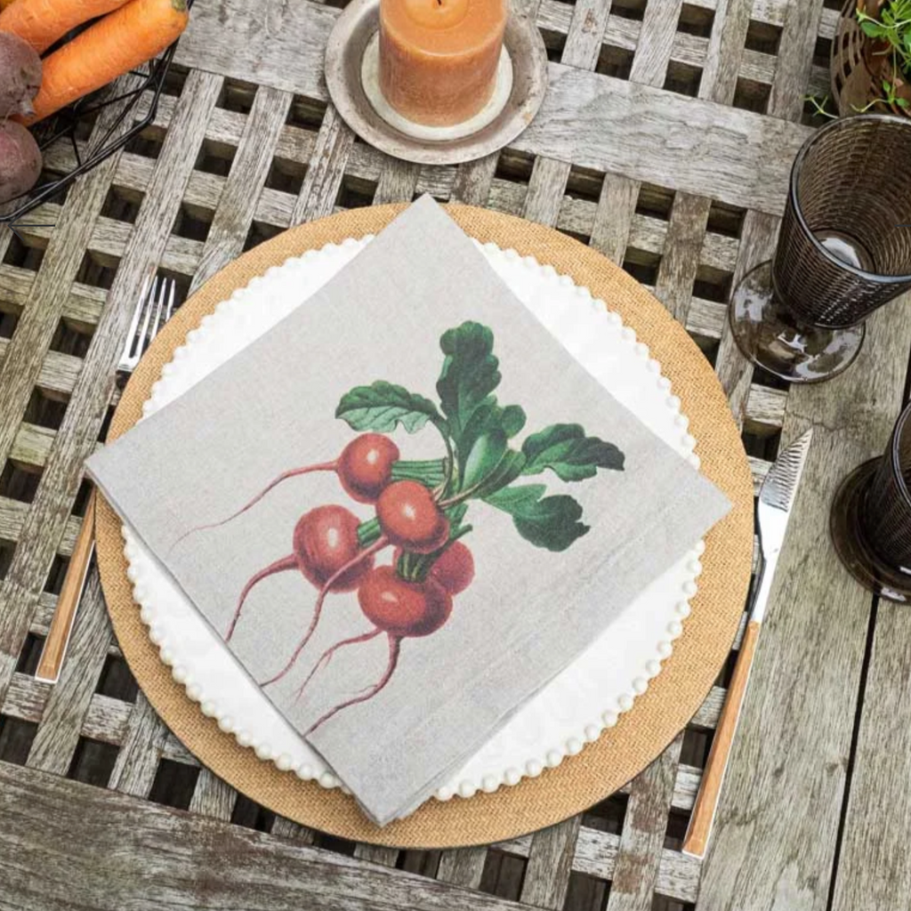 Illustrated Linen Napkins Set/6 - Vegetables