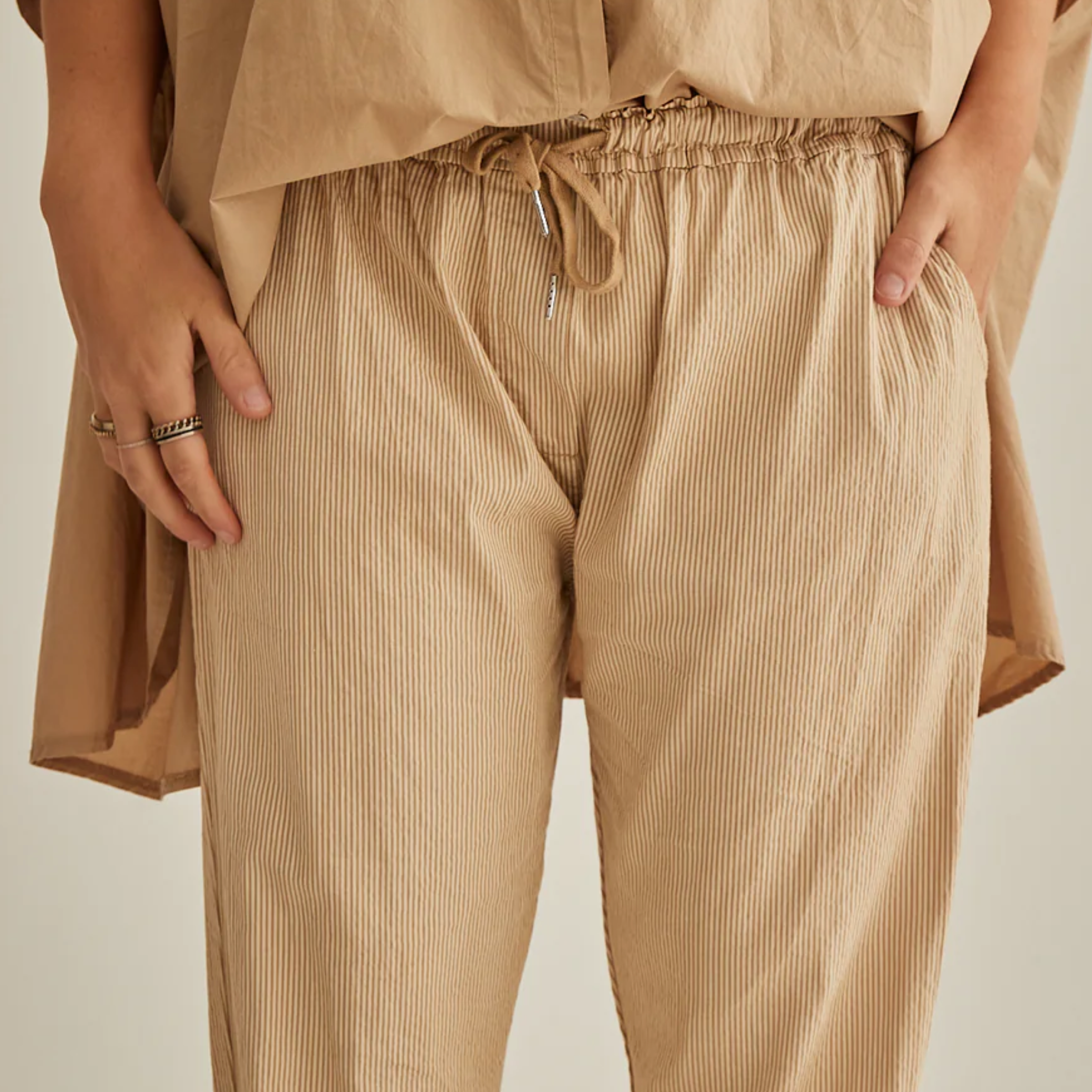 Mamapapa Pepa Stripe Cotton Pants