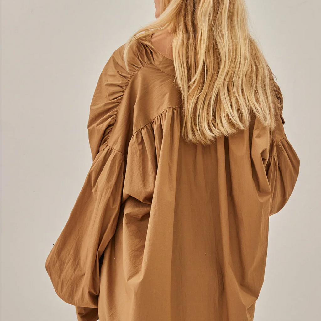 Mamapapa Northern Oversized Cotton Shirt w Gathers