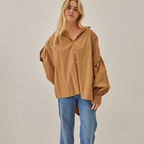 Mamapapa Northern Oversized Cotton Shirt w Gathers