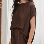 Mamapapa Tobi Flowy Tee Shirt Round Neck Short Sleeves