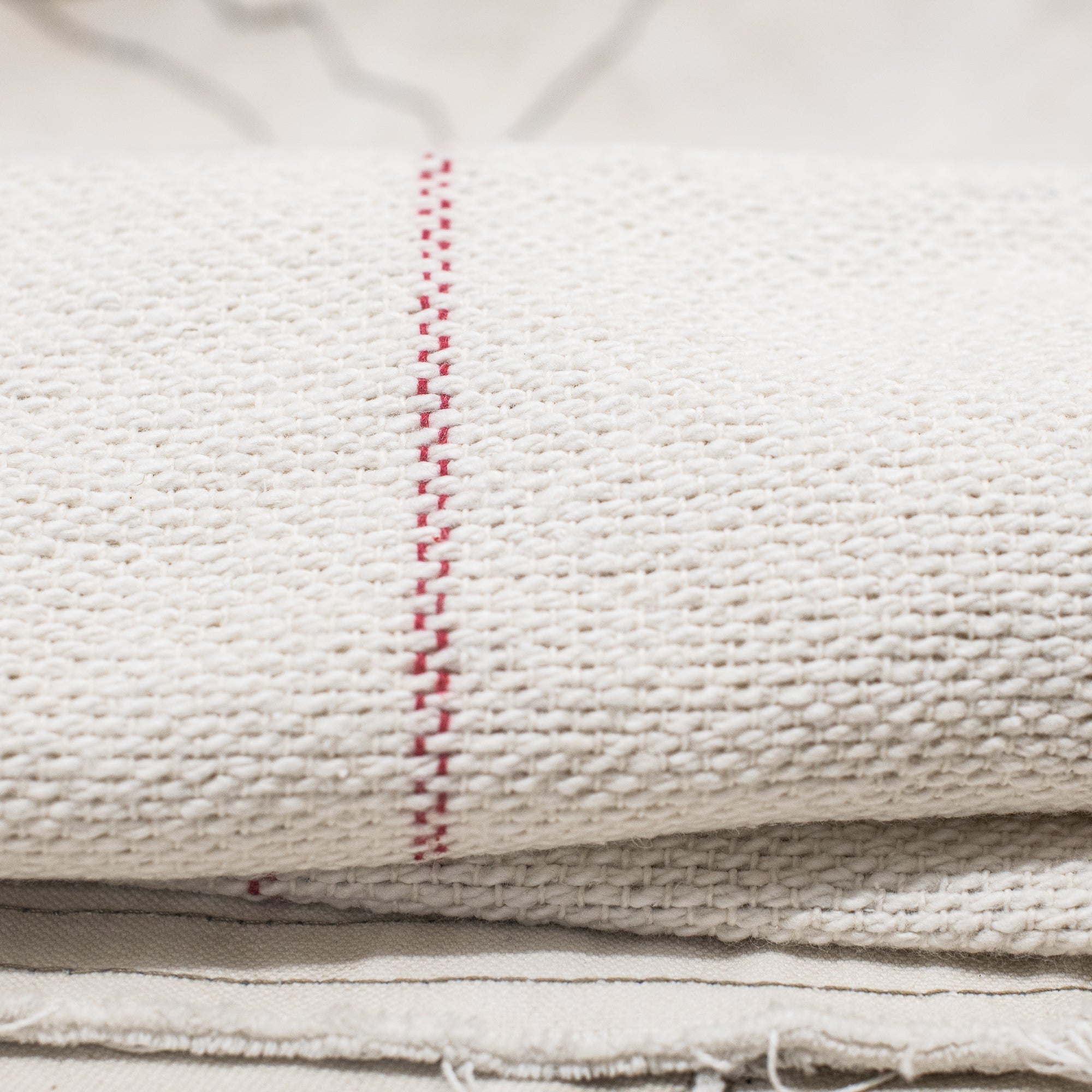 Red Stripe Selvedge Cloth / Oven Cloth