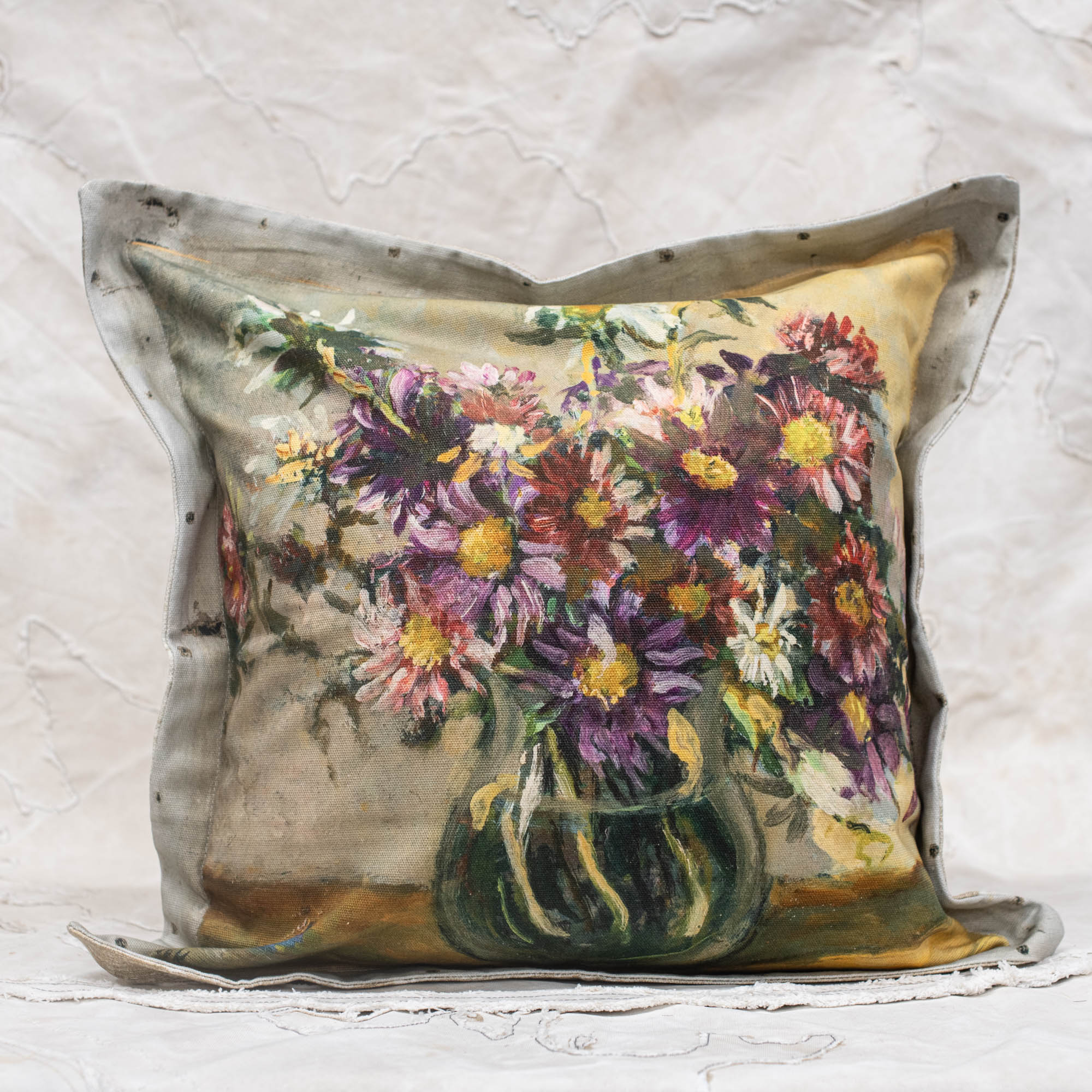 Swarm Heavy Canvas Cushion -  Bouquet