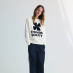 The New Society - Logo Woman Sweatshirt Ecru