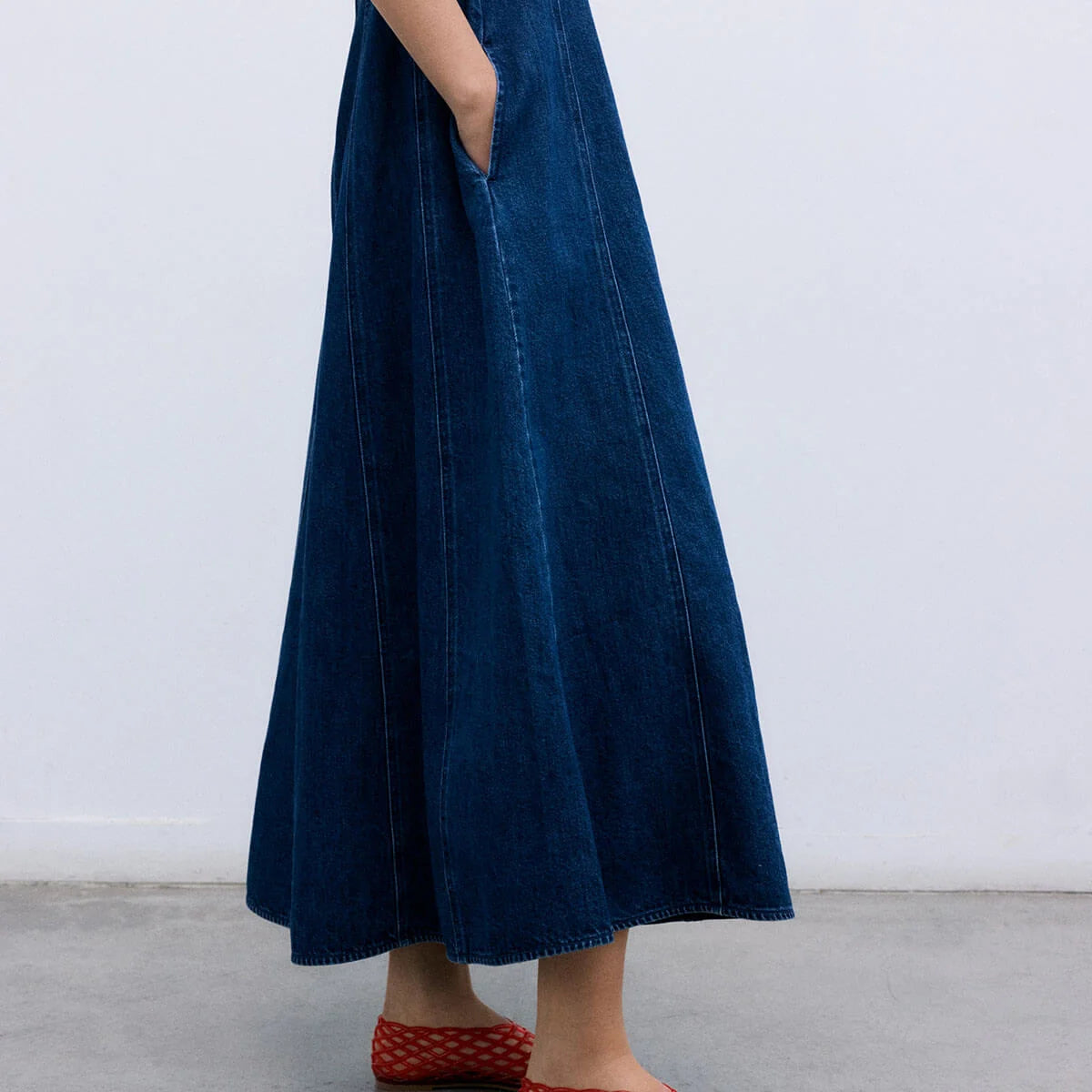 The New Society -Denim Woman Dress Indigo