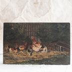 Antique English Farm Oil Painting