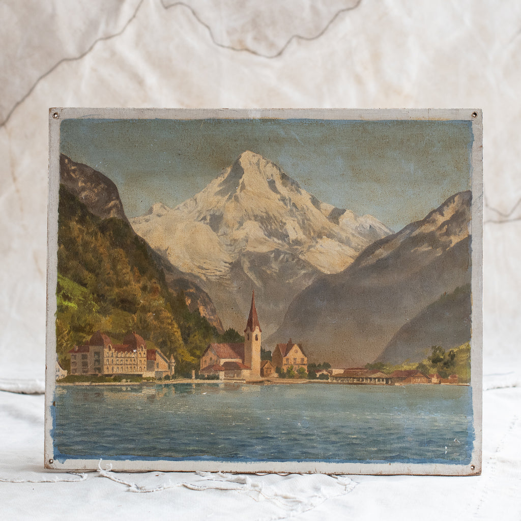 Antique French Landscape Oil Painting