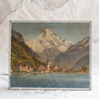 Antique French Landscape Oil Painting