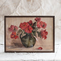 Antique English Floral Watercolour Painting