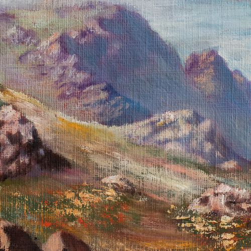 Antique Italian Landscape Oil Painting