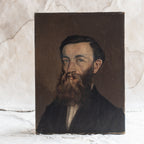 Antique French Portrait Oil Painting