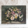 Antique English Floral Oil Painting