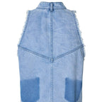 Raben Saloner - Light washed denim halter top