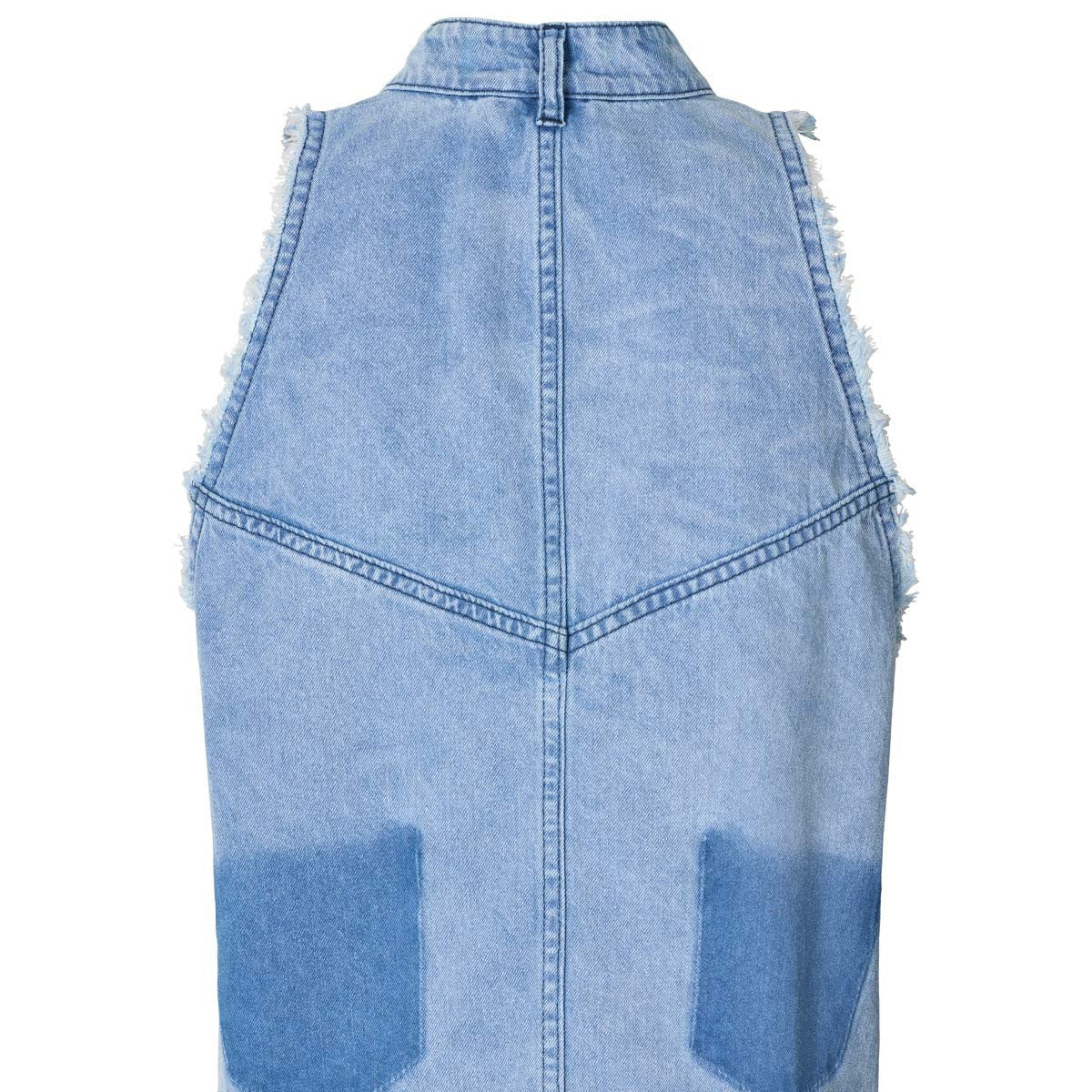 Raben Saloner - Light washed denim halter top