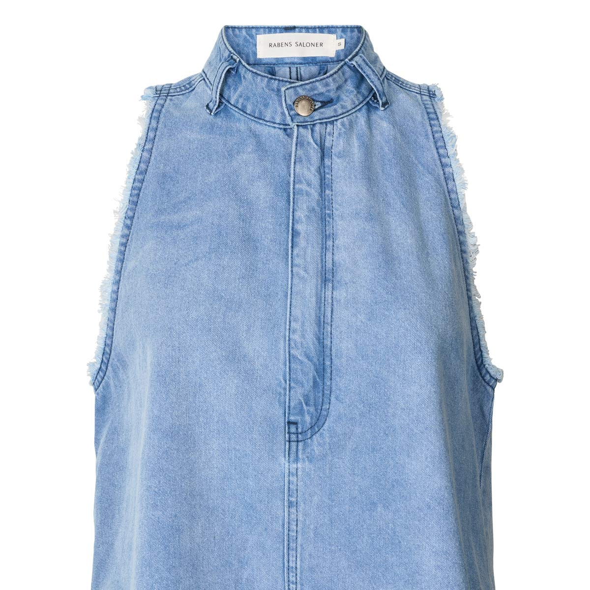 Raben Saloner - Light washed denim halter top