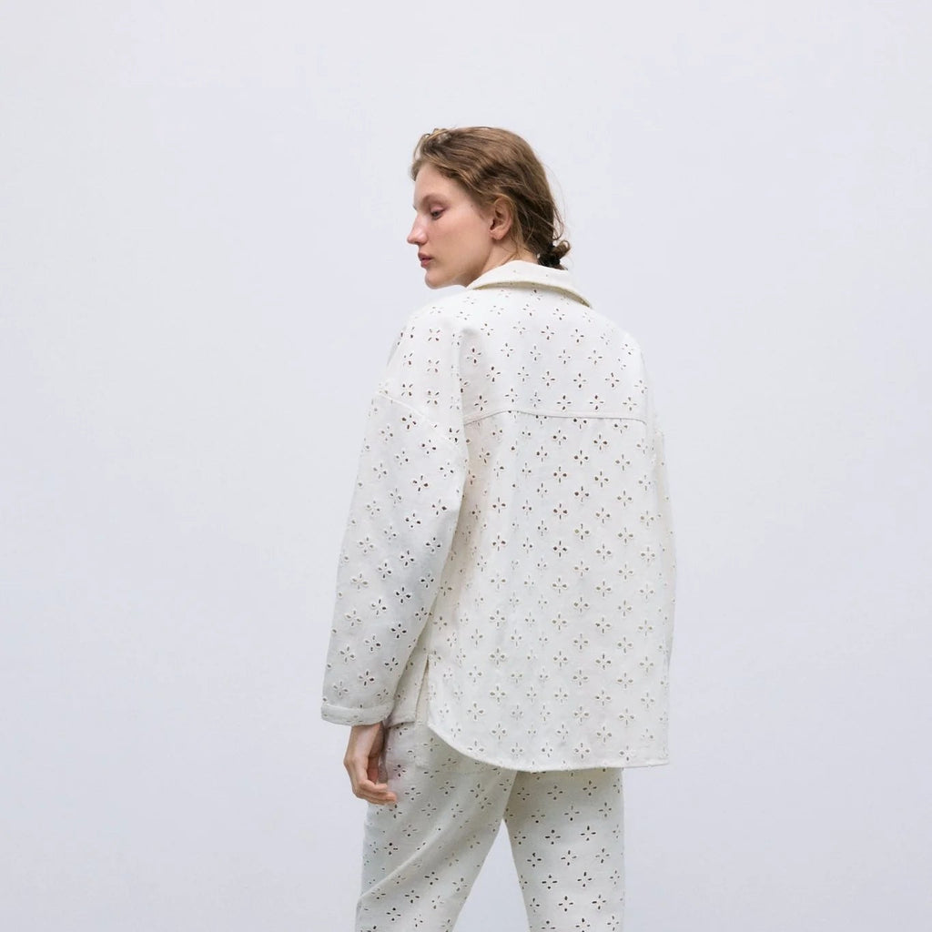 The New Society - Camelia Woman Blouse Pure Cloud Denim