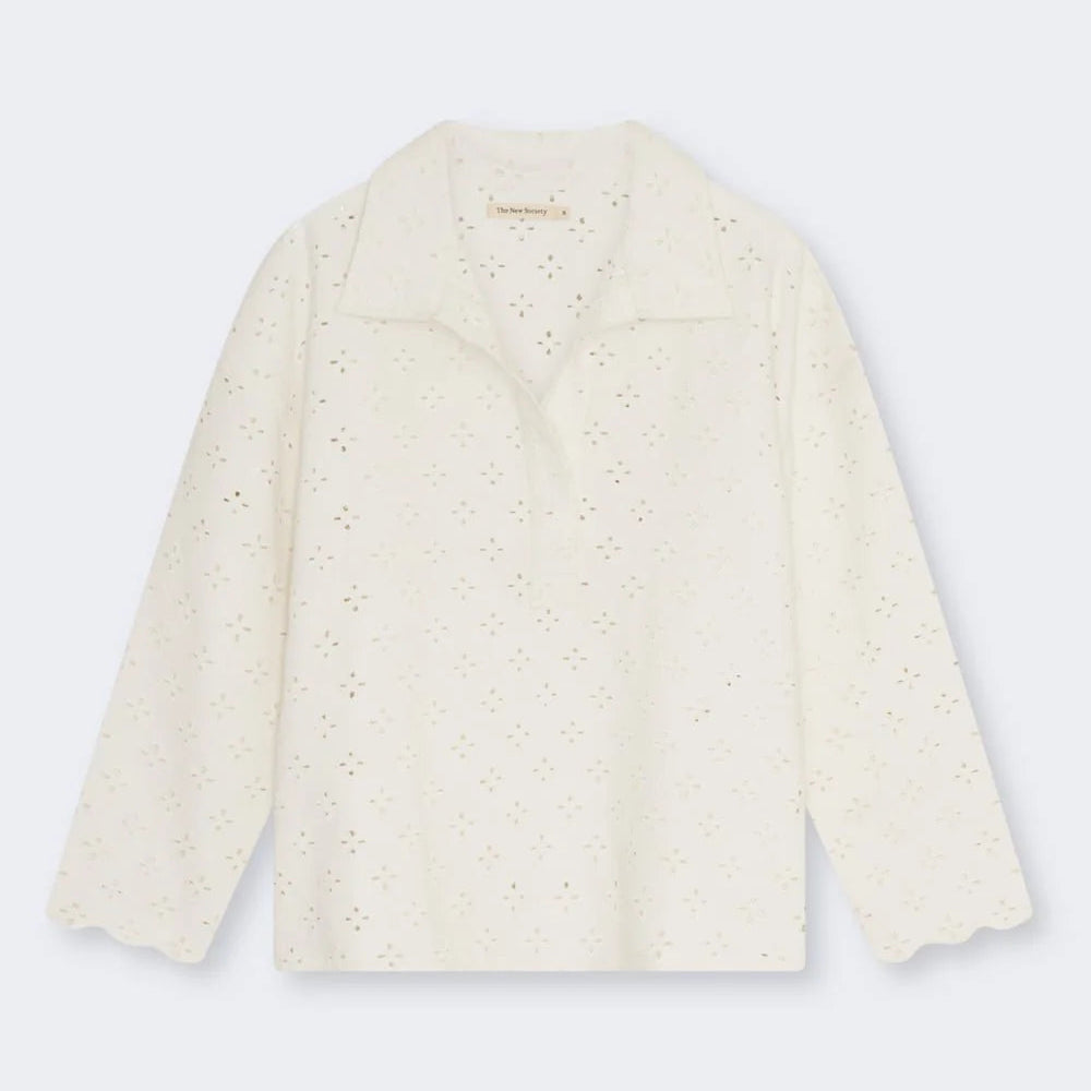 The New Society - Camelia Woman Blouse Pure Cloud Denim